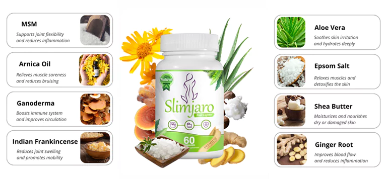 Ingredients overview: MSM, Arnica Oil, Ganoderma, Indian Frankincense, Aloe Vera, Epsom Salt, Shea Butter, Ginger Root